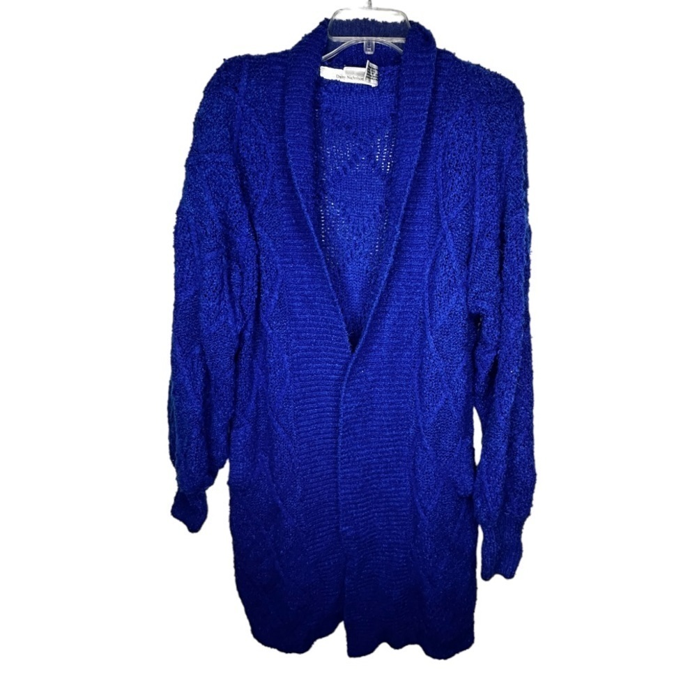Vintage Yarn Works Long Blue Cardigan Sweater